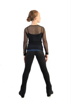 IceDress Ice - Figure Skating Two-Layer Top : Mesh Long Sleeve With Cami Top (Black And Dark Blue) -Skate Shop 4.1672310184 88828.1672314404