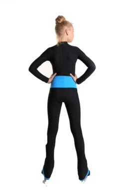 IceDress - High-Waisted Thermal Figure Skating Legging With Wide Band (Black And Blue) -Skate Shop 4.1672311070 51684.1672314536
