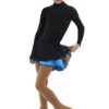 IceDress - Figure Skating Skirts - Harmony (Black With Blue )