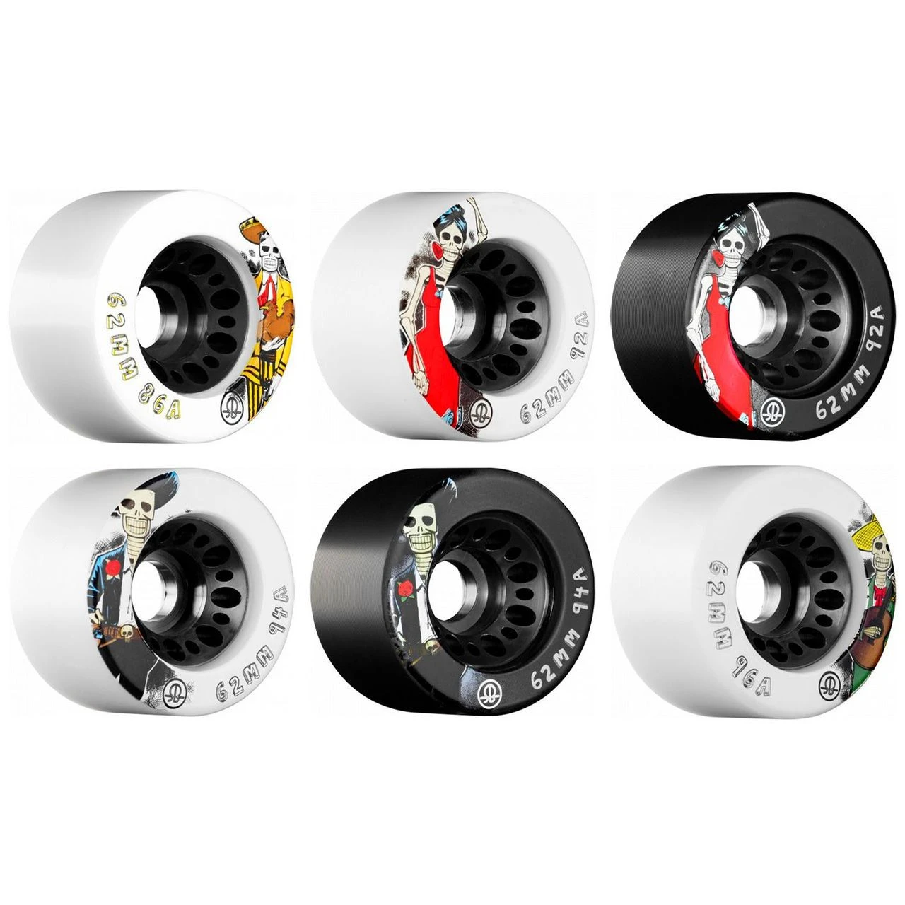Rollerbones Day Of The Dead Speed Wheel ( 62mm, Set Of 4) 3 Rollerbones Day Of The Dead Speed Wheel ( 62mm, Set Of 4)