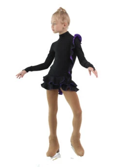 IceDress Figure Skating Dress - Thermal - Flamenco (Black With Violet) -Skate Shop 496b7577ce67 32840 85186 62988.1582510643