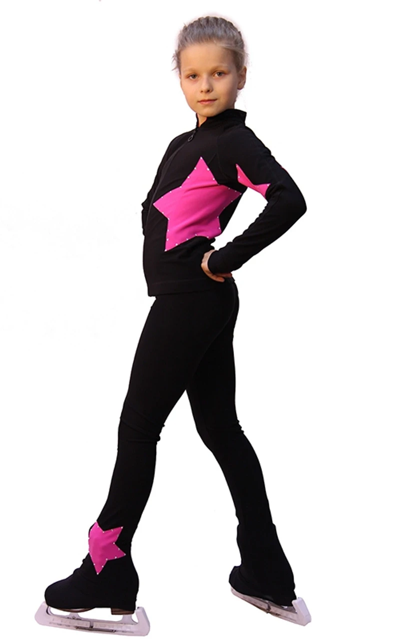 IceDress Figure Skating Pants- Star (10% OFF, Size CM, Black With Pink) 5 IceDress Figure Skating Pants- Star (10% OFF, Size CM, Black With Pink) - Image 3