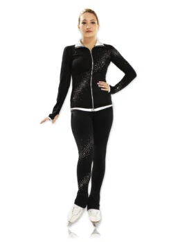 Kami-So Figure Skating Jacket - Crystal Spiral Silver (15% OFF)