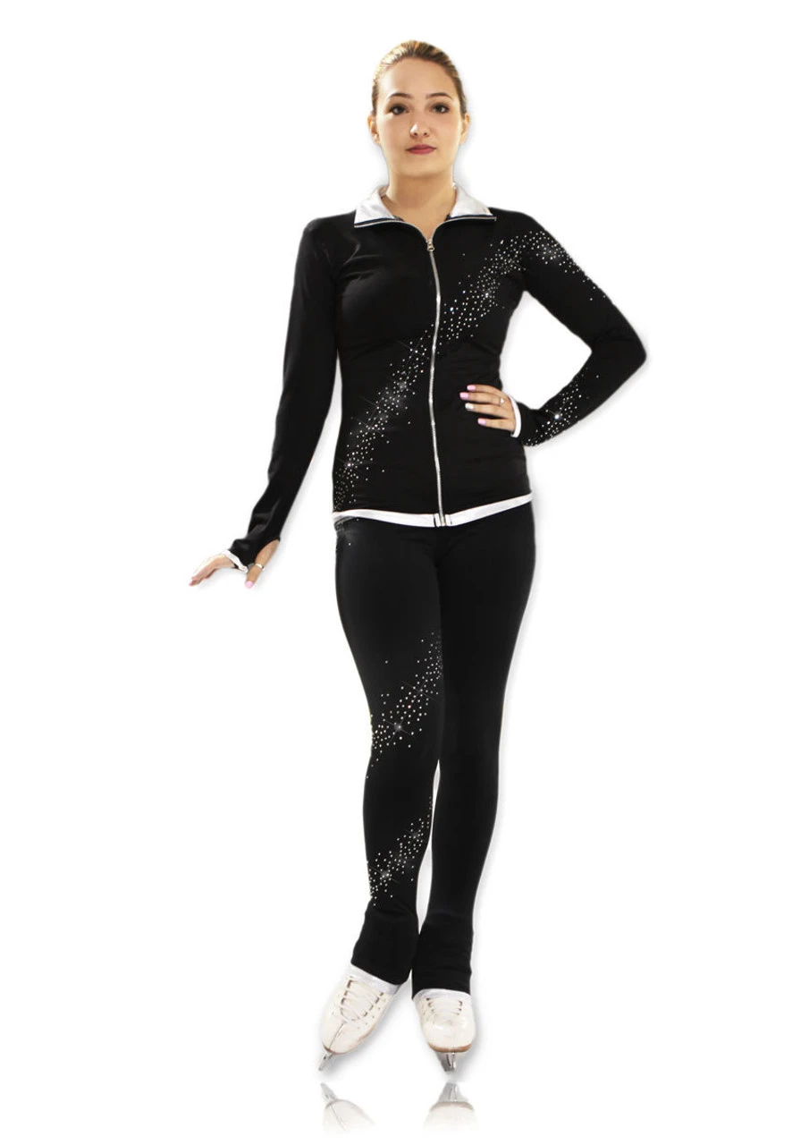 Kami-So Figure Skating Jacket - Crystal Spiral Silver (15% OFF) 3 Kami-So Figure Skating Jacket - Crystal Spiral Silver (15% OFF)