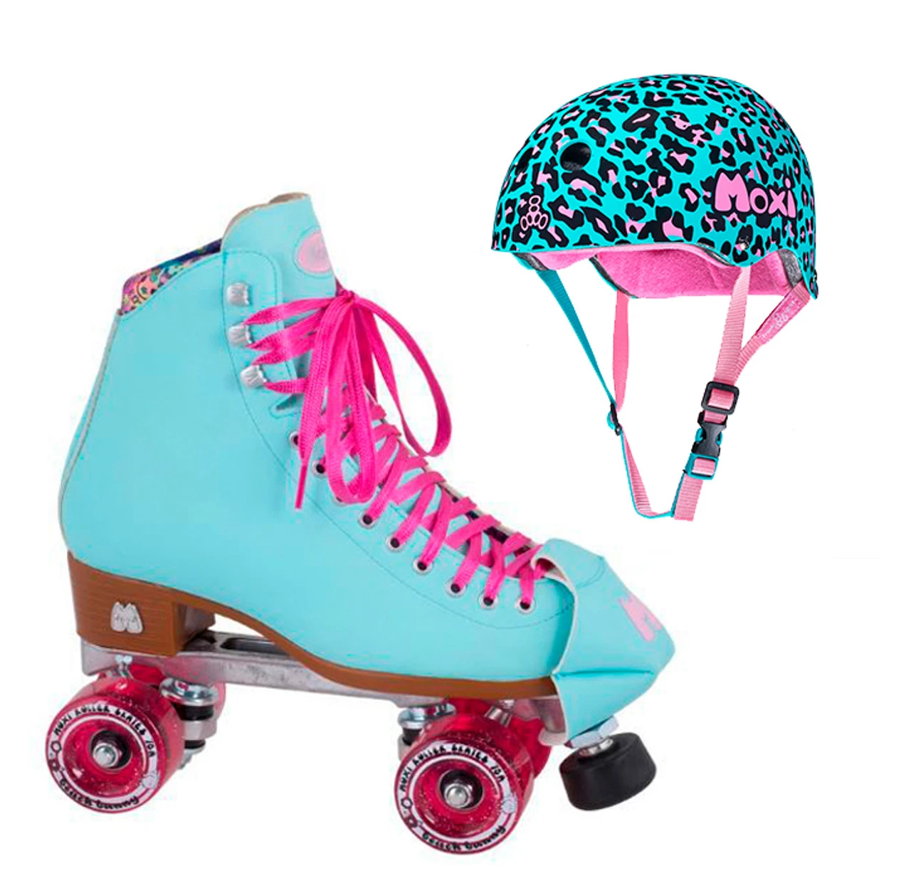 Moxi Combo Set - Beach Bunny Roller Skate (Blue Sky) & Helmet (Leo) 3 Moxi Combo Set - Beach Bunny Roller Skate (Blue Sky) & Helmet (Leo)