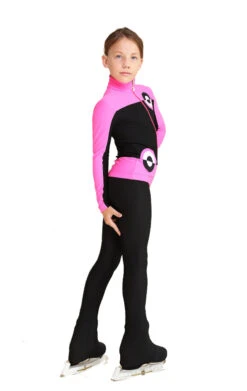 IceDress Figure Skating Jacket - Thermal - Bubble Gum (Black, Hot Pink) -Skate Shop 4 69511 00903.1601498526