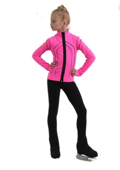IceDress Figure Skating Jacket - Thermal - Kant (Hot Pink With Black) -Skate Shop 4 84936 74587.1582497563