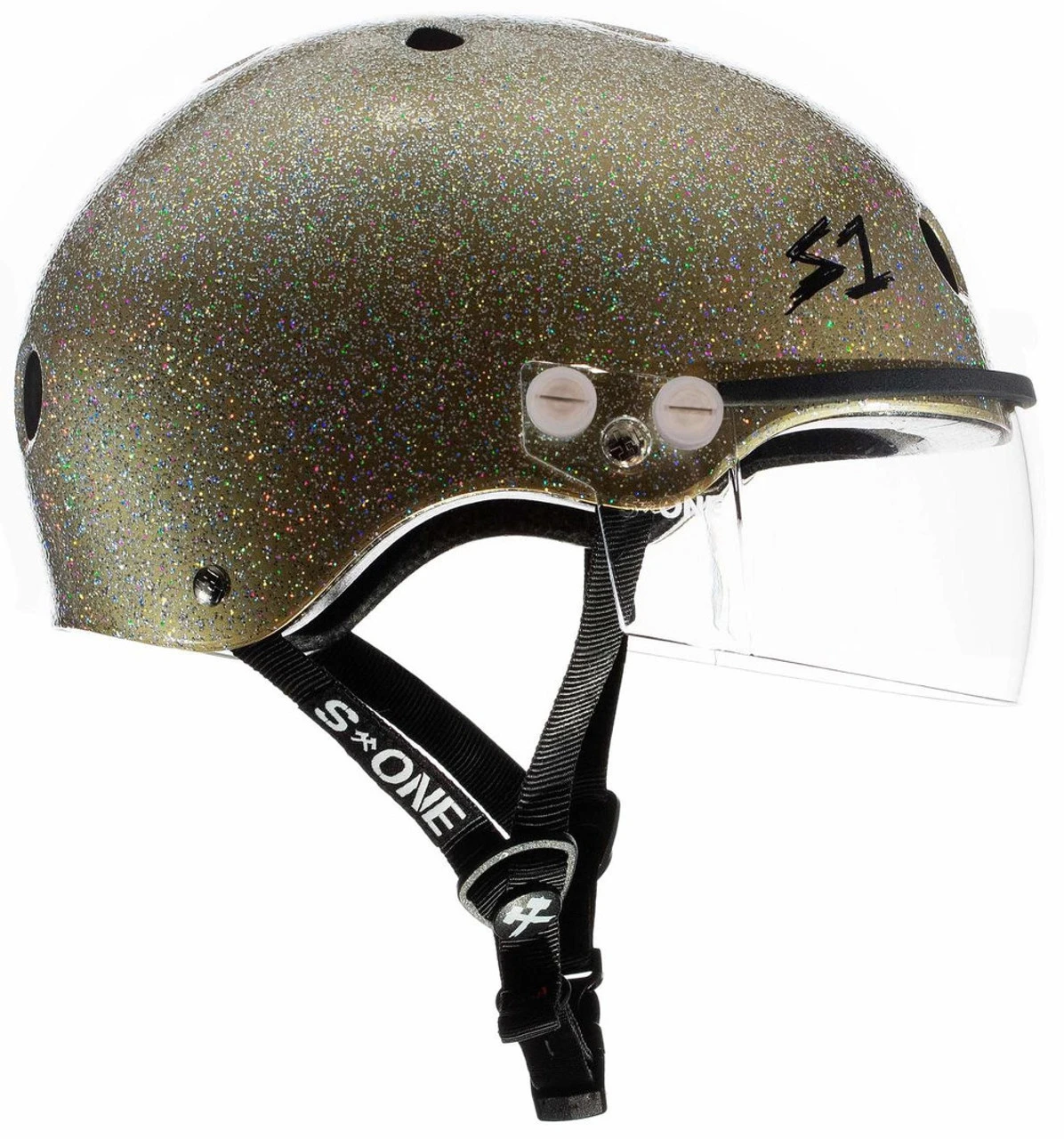 S1 Lifer Visor Helmet - Gen 2 - Gold Gloss Glitter W/ Clear Visor 4 S1 Lifer Visor Helmet - Gen 2 - Gold Gloss Glitter W/ Clear Visor - Image 2