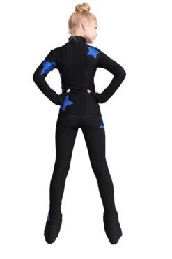 IceDress Figure Skating Pants - Thermal - Star Sky (Black With Cornflower Blue) -Skate Shop 55f9e806551d 64424 66906 90256.1601469343