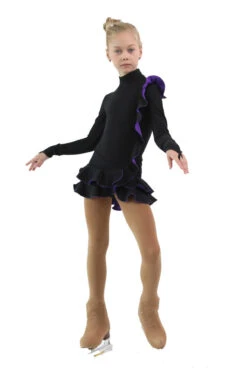 IceDress Figure Skating Dress - Thermal - Flamenco (Black With Violet) -Skate Shop 569e891937d6 88299 74511 63814.1582510643