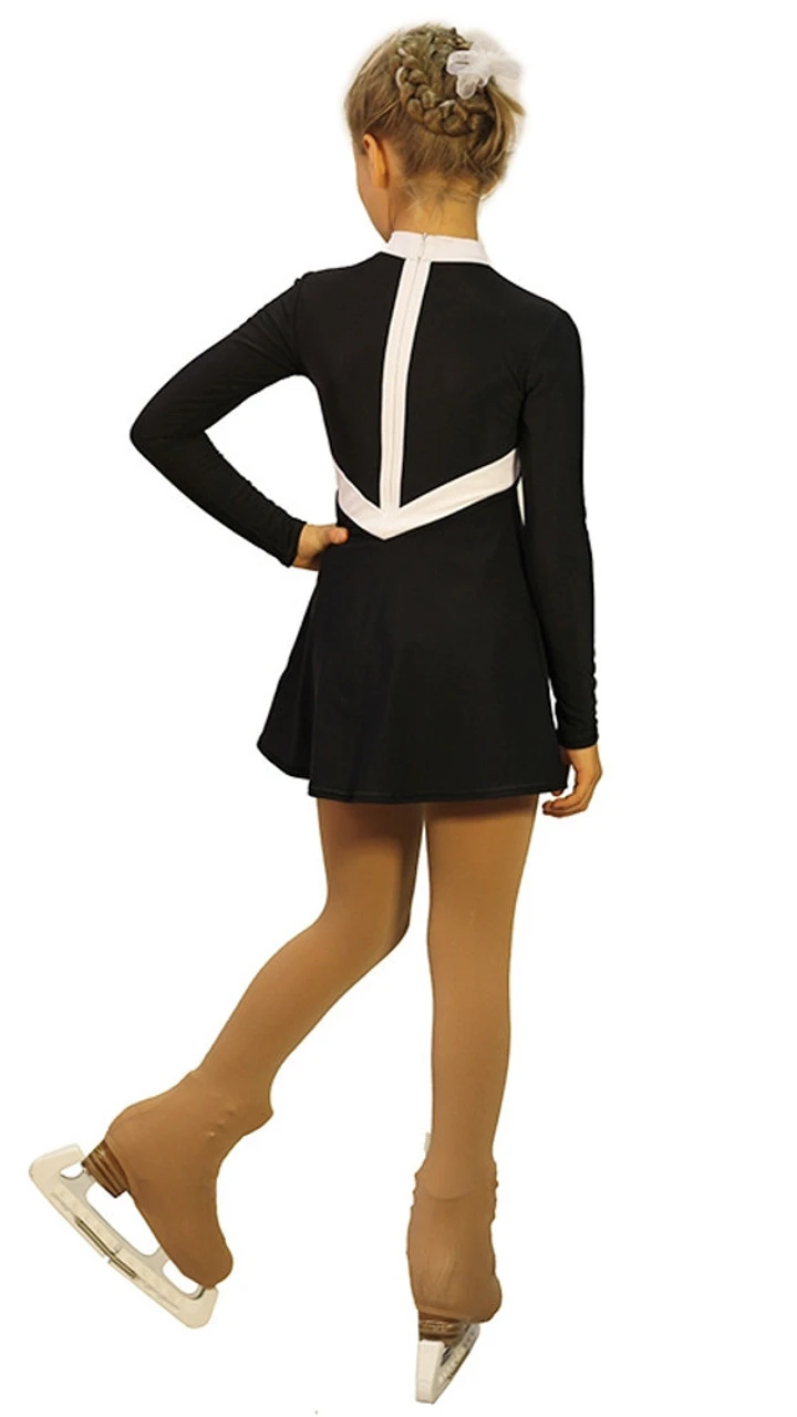 IceDress Figure Skating Dress- Arabesque (Black And White) 5 IceDress Figure Skating Dress- Arabesque (Black And White) - Image 3