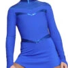 IceDress Figure Skating Dress - Thermal - Inspiration (Cornflower Blue With Lycra)