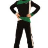 IceDress - Figure Skating Training Overalls For Boys - Skating (Black, Green And White)