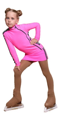IceDress Figure Skating Jacket - Thermal - Olympus (Hot Pink With Black Lamps) -Skate Shop 635d7ed5f6db 17954 30931.1601477577