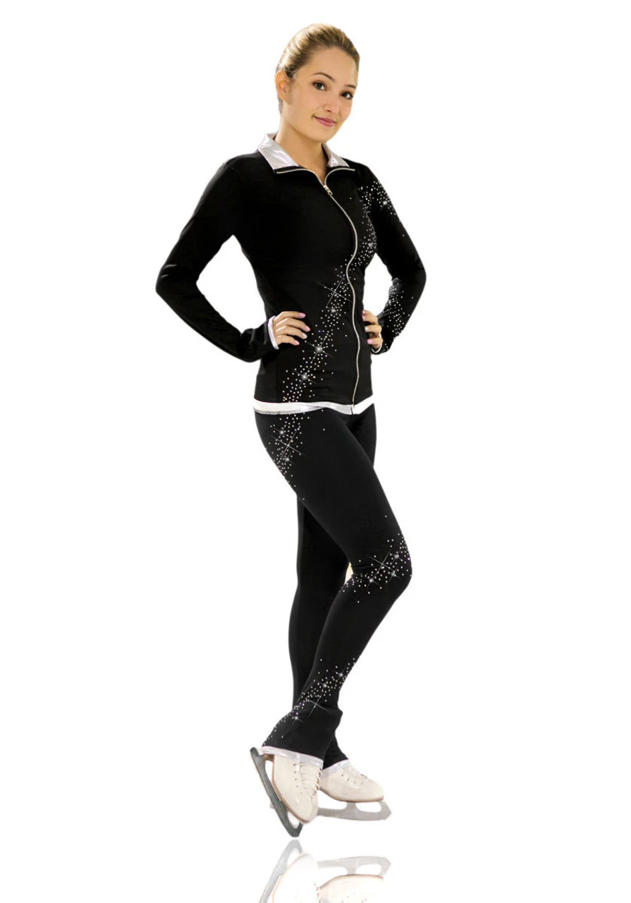 Kami-So Figure Skating Jacket - Crystal Spiral Silver (15% OFF) 5 Kami-So Figure Skating Jacket - Crystal Spiral Silver (15% OFF) - Image 3