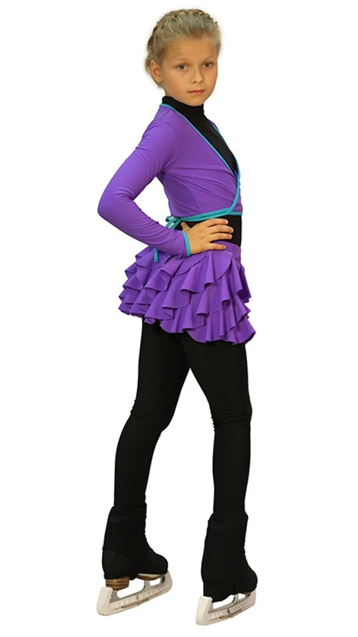IceDress Figure Skating Outfit - Thermal - Butterfly (Purple) 5 IceDress Figure Skating Outfit - Thermal - Butterfly (Purple) - Image 3