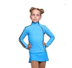 IceDress Figure Skating Skirt - Thermal - Olympus (Blue With Black Lamps)