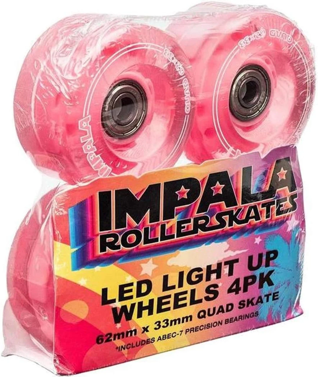 Impala Rollerskates - 4 Pack Wheels - Light Up (Pink) 3 Impala Rollerskates - 4 Pack Wheels - Light Up (Pink)