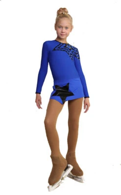 IceDress Figure Skating Dress - Thermal - Constellation (Cornflower Blue With Black) -Skate Shop 73e8ac390cc8 84674.1601395569