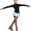 IceDress Figure Skating Dress - Thermal - Dragonfly (Black With Pale Blue)