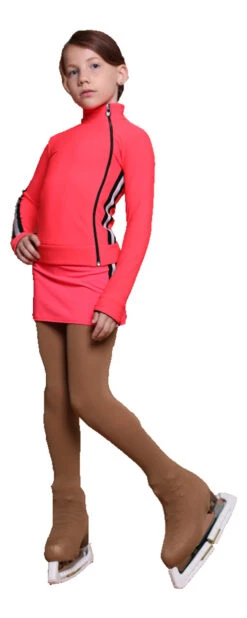 IceDress Figure Skating Jacket - Thermal - Olympus (Hot Coral With Black Lamps) -Skate Shop 7c75726c749d 60487 92264.1601477568