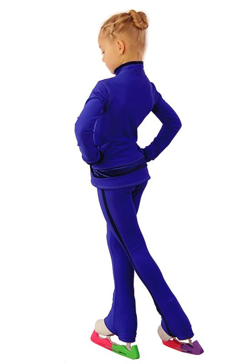 IceDress Figure Skating Outfit - Thermal - Butterfly(Cornflower With Velvet And Crystals Preciosa) 5 IceDress Figure Skating Outfit - Thermal - Butterfly(Cornflower With Velvet And Crystals Preciosa) - Image 3