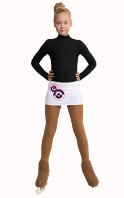 IceDress - Figure Skating Skirts - Bubble Gum (White)