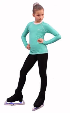 IceDress - Figure Skating Longsleeve (Mint With White)