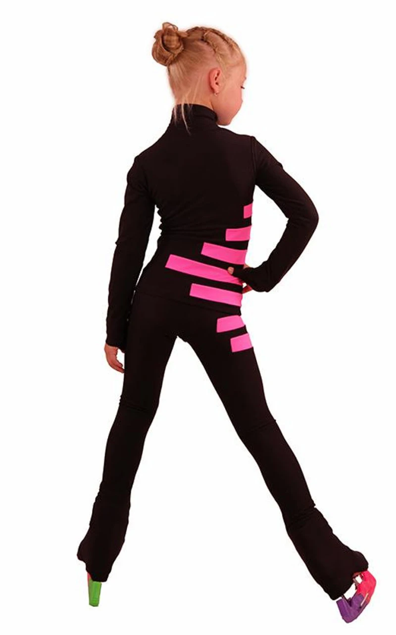 IceDress Figure Skating Outfit - Thermal - IceCode (Black With Pink) 5 IceDress Figure Skating Outfit - Thermal - IceCode (Black With Pink) - Image 3