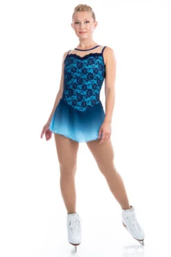 Elite Xpression - Blue Faded Lace Dress