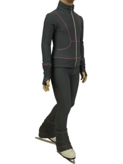 IceDress Figure Skating Thermal Pants - Drape (Gray)