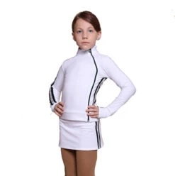 IceDress Figure Skating Outfit With Skirt - Thermal - Olympus (White With Black Lamps) -Skate Shop 96638be3fb00 63283.1600954827
