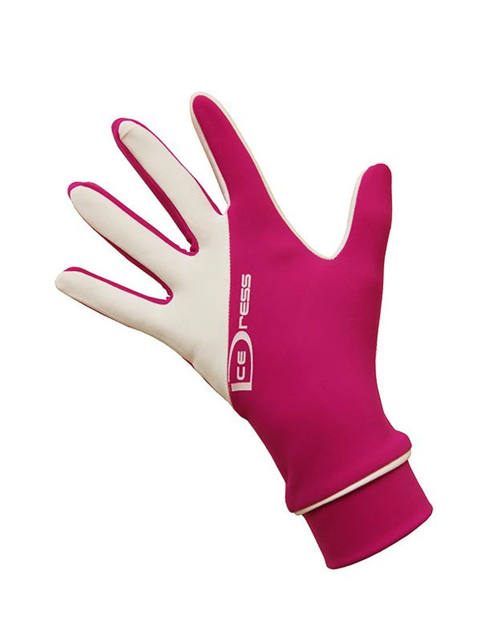Icedress - Two Color Thermal Figure Skating Gloves "IceDress-Sport" (Fuchsia And White) 3 Icedress - Two Color Thermal Figure Skating Gloves "IceDress-Sport" (Fuchsia And White)