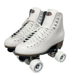 Riedell Quad Roller Skates - 120 Uptown (White)- Size 4 Only (Refurbished)
