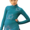 IceDress Figure Skating Dress - Thermal - Super Star (Emerald With Rhinestones)