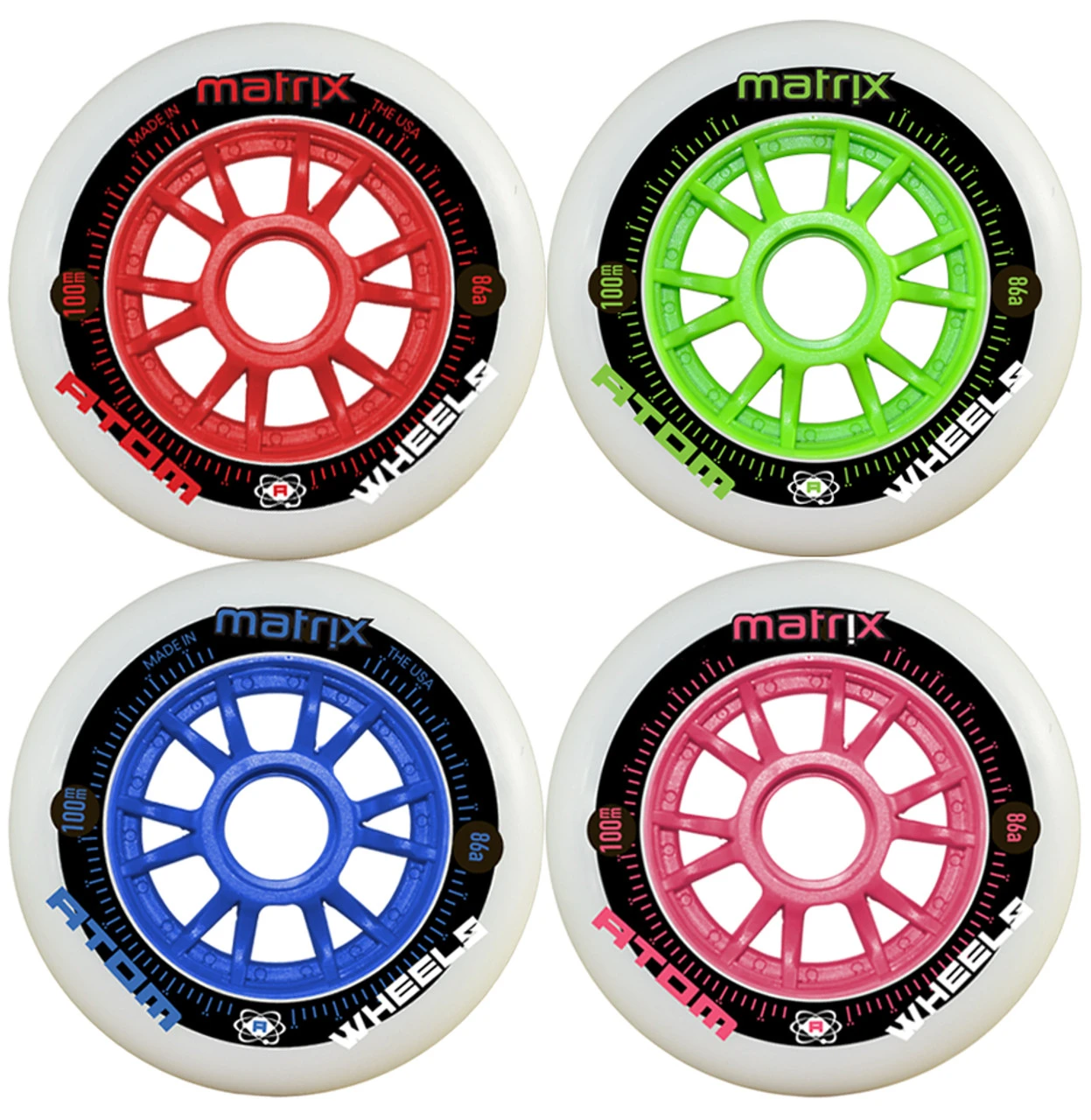 Atom Inline Outdoor Wheels - Matrix (Sold Individually) 3 Atom Inline Outdoor Wheels - Matrix (Sold Individually)