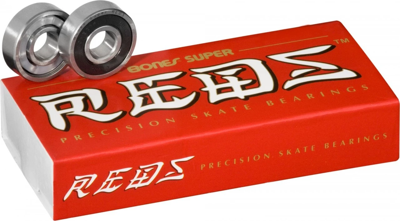 Bones Super REDS Roller Skate Bearings 8mm (16 Pack) 3 Bones Super REDS Roller Skate Bearings 8mm (16 Pack)