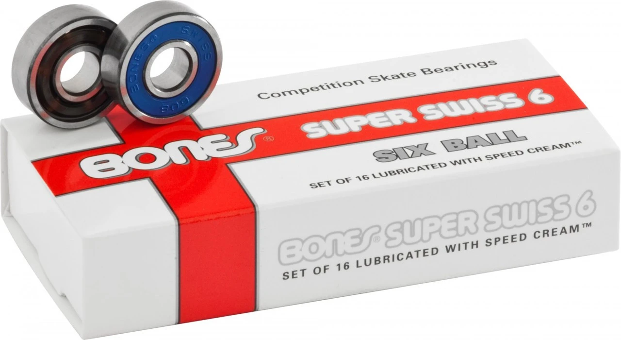 Bones® Super Swiss 6 Roller Skate Bearings 8mm (16 Pack) 3 Bones® Super Swiss 6 Roller Skate Bearings 8mm (16 Pack)