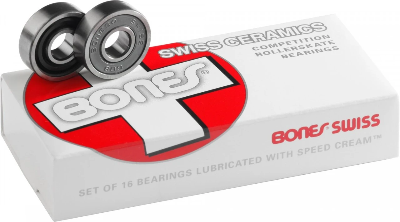 Bones Swiss Roller Skate Bearings Ceramic 8mm (16 Pack) 3 Bones Swiss Roller Skate Bearings Ceramic 8mm (16 Pack)