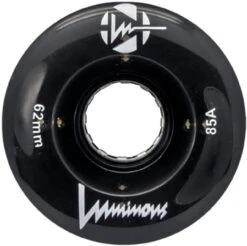 Luminous LED Quad Roller Skate Outdoor Wheels (Sold As Each's, Black, 62mm/85A)