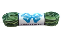 Derby Laces - Lace For Roller Derby, Hockey And Ice Skates, And Boots (72" / 183cm) 16 Derby Laces - Lace For Roller Derby, Hockey And Ice Skates, And Boots (72" / 183cm) -Skate Shop Black and Lime Green Stripe Waxed 11209.1681446145