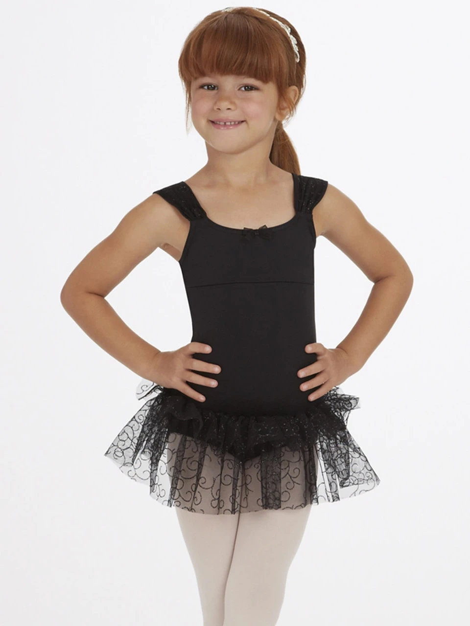 Capezio Little Girls' Ruched Strap Dress (Size CL) 3 Capezio Little Girls' Ruched Strap Dress (Size CL)