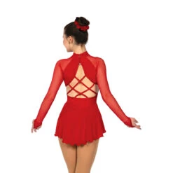 Jerry's Ice Skating Strappy Back Dress - Solitaire Style F22002 -Skate Shop F22002P Red Back 55544.1676681008