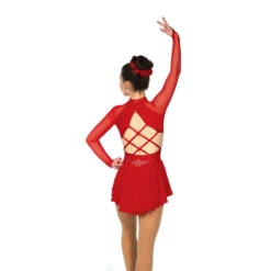 Jerry's Ice Skating Strappy Back Dress - Solitaire Style F22002 -Skate Shop F22002R Red Back 14892.1676681008