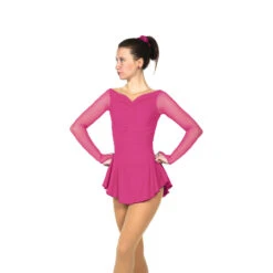 Jerry's Ice Skating Soft Ruched Dress - Solitaire Style F22011 -Skate Shop F22011P Rose Tone C Front 11049.1662638499