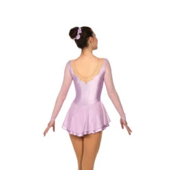 Jerry's Ice Skating Scalloped Sweetheart Dress - Solitaire Style F22014 -Skate Shop F22014P Lilac Tone C Back 47546.1662642129