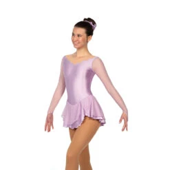 Jerry's Ice Skating Scalloped Sweetheart Dress - Solitaire Style F22014 -Skate Shop F22014P Lilac Tone C Front 04728.1662642129