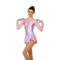 Jerry's Ice Skating Scalloped Sweetheart Dress - Solitaire Style F22014 -Skate Shop F22014R Lilac Tone C Front 99053.1662642130