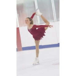 Jerry's Ice Skating Dress - Solitaire Style F23023 20 Jerry's Ice Skating Dress - Solitaire Style F23023 -Skate Shop F23023R Wine C Front 64482.1682507893