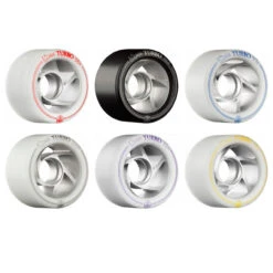 Rollerbones Turbo Speed/Derby Wheels With An Aluminum Hub (62mm, Set Of 8)